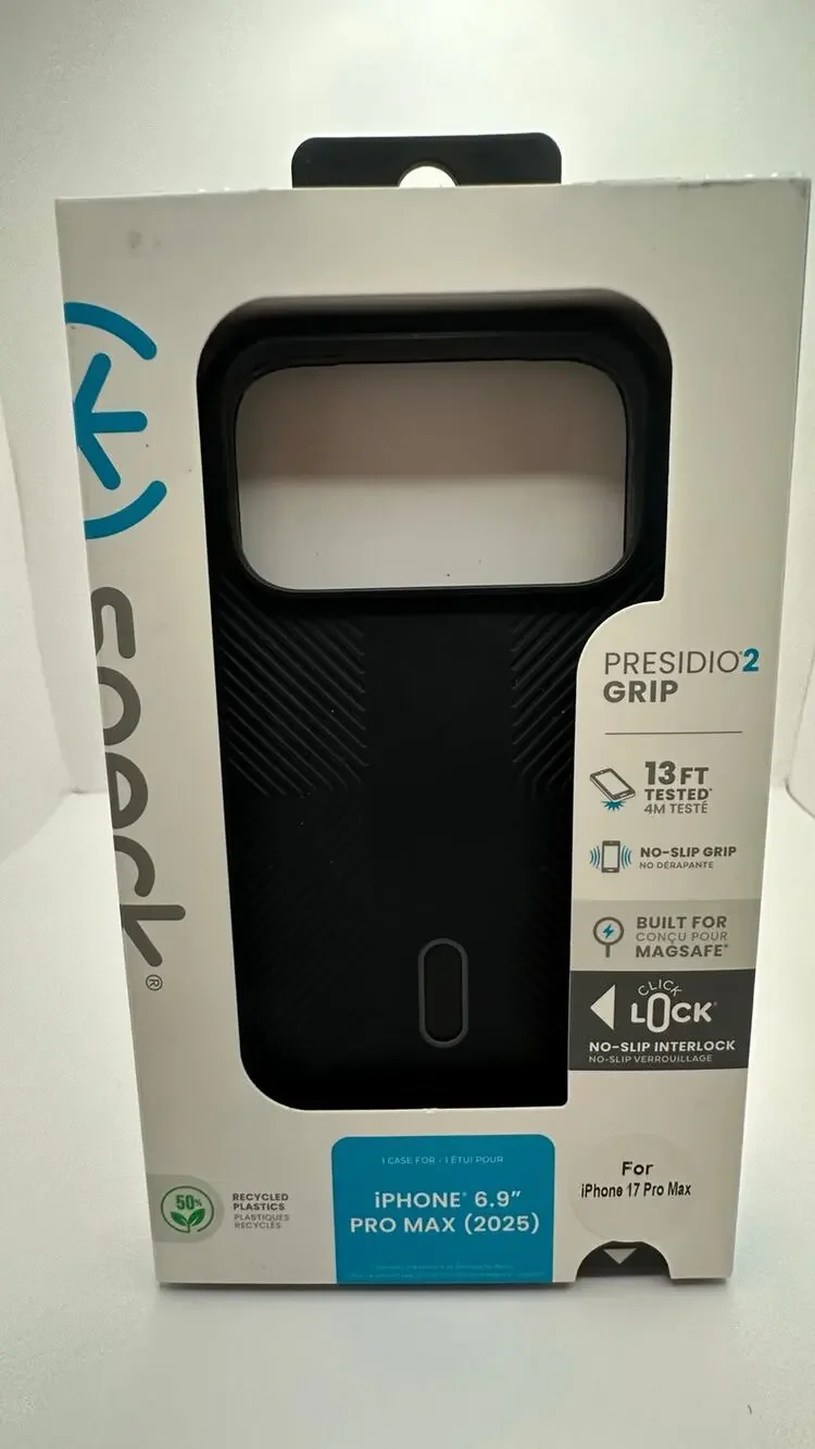 Speck Presidio2 Grip Black Case - iPhone 17 Pro Max NWT MSRP: $55